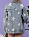 Star Distressed Denim Shacket