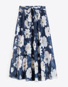 Full Size Floral Tie-Waist Skirt