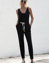 Knot Sleeveless Waist Jumpsuit