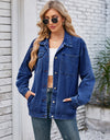 Pocketd Button Up Detachable Hooded Denim Jacket