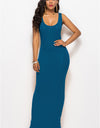 Scoop Neck Wide Strap Maxi Dress
