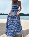 Perfee Printed Square Neck Sleeveless Maxi Dress