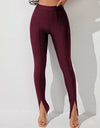 High Waist Slit Skinny Pants