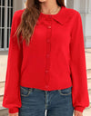 Collared Long Sleeve Button Down Cardigan