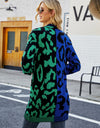 Leopard Button Down Longline Cardigan