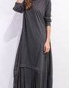 Full Size Round Neck Long Sleeve Sweatshirt Dress