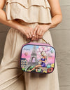 Nicole Lee USA Printed Handbag with Three Pouches