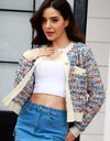 Heathered Button Up Long Sleeve Cardigan