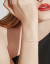 Inlaid Moissanite 925 Sterling Silver Bracelet