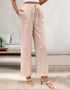 Tied Wide Leg Pants with Pockets