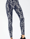 Animal Print Slim Fit Wide Waistband Long Sports Pants
