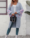 Fringe Sleeve Dropped Shoulder Cardigan