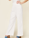 Double Take Full Size Texture Smocked Waist Wide Leg Pants