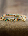 Handmade Tree Shape Beaded Copper Bracelet