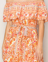 HYFVE Floral Off-Shoulder Tie Front Maxi Dress
