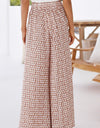 Polka Dot High Waist Wide Leg Pants with Pockets