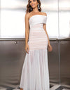 One-Shoulder Ruched Maxi Dress