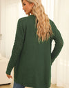 Open Front Dropped Shoulder Cardigan with Pockets