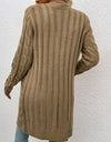 Cable-Knit Button Down Cardigan with Pockets