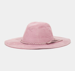 Fame Braided Faux Suede Hat