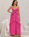 Ruffled Halter Neck Maxi Dress