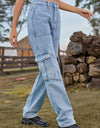 High Waist Cargo Jeans
