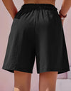 Full Size Pocketed Elastic Waist Shorts
