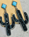 Turquoise Cactus Earrings