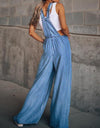 Wide Leg Denim Overalls