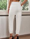 Drawstring Paperbag Waist Cropped Joggers