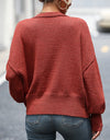 Button-Up Dropped Shoulder Cardigan