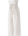 Tied Cutout Tube Wide Leg Jumpsuit