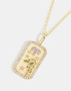 Rhinestone Constellation Pendant Copper Necklace