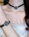 Alloy Crystal Rose Necklace