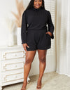 Culture Code Full Size Open Back Romper with Pockets