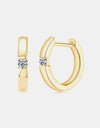 Moissanite 925 Sterling Silver Huggie Earrings