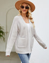 Open Front Long Sleeve Cardigan with Pockets