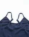 Spaghetti Strap Deep V Jumpsuit with Pockets
