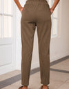 Drawstring Straight Pants with Pockets