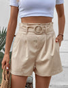 Belted Shorts with Pockets
