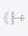 All You Need Moissanite Platinum-Plated Earrings