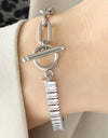 Zircon Titanium Steel Closure Bracelet