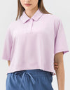 Half Button Short Sleeve Active T-Shirt