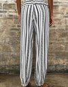 Printed Elastic Waist Pants