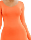 Round Neck Long Sleeve Maxi Wrap Dress