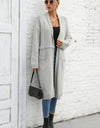 Open Front Pocketed Cardigan