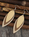 PU Leather Leaf Shape Earrings