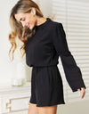 Culture Code Full Size Open Back Romper with Pockets