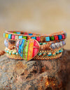 Imperial Jasper & Crystal Layered Bracelet