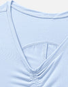 Drawstring Ruched Wide Strap Active Tank